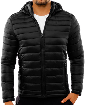 Чоловіча стібана куртка J STYLE зі знімним каптуром, 23M9006-392, розмір XL
