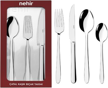 Нержавіюча столова приборів 24 шт. для 6 осіб: елегантний набір для щоденного використання та особливих випадків, стійкий до корозії