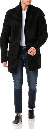 Чоловічий кардиган Redbridge, довгий крій, чорний колір