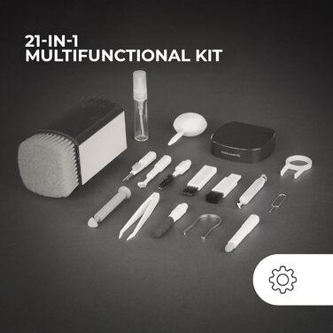 Набір для чищення електроніки Mars Gaming MA-KIT 21 в 1, портативний, з м'якими щітками та мікрофіброю