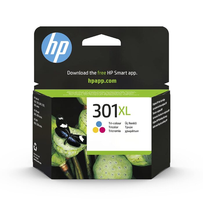 Оригінальний кольоровий картридж HP 301XL підвищеної ємності для принтера