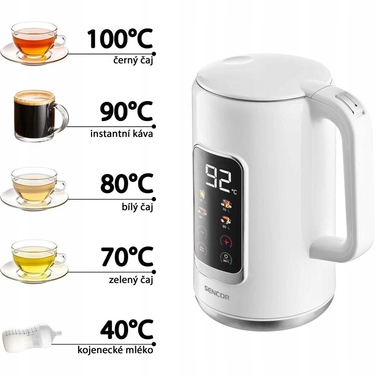 Електричний чайник Sencor SWK 0950WH, 2200 Вт, 1,7 л, білий