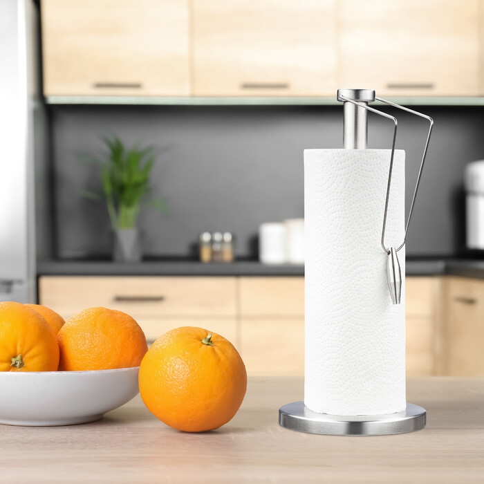 Relaxdays Stainless Steel Standing Kitchen Towel Holder