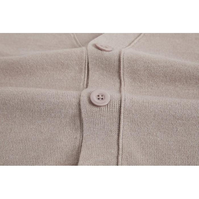 Чоловічий кардиган Runcati без коміра, в'язаний, бежевий, розмір M