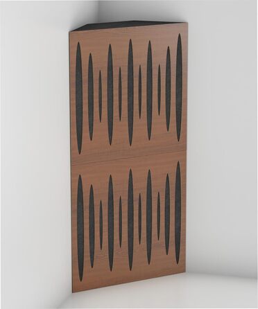 Набір акустичних басових пасток для кутів PULSE-100mm (4 шт), 50x50x10 см, колір горіх — звукопоглинаючі панелі для студії звукозапису