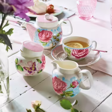 Villeroy & Boch Rose Cottage Sugar Bowl, 360 ml, Height: 8.5 cm, Premium Porcelain, White/Colorful
