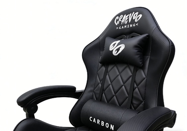Ігрове крісло Carbon — ергономічний офісний стілець для геймерів, чорний, обертовий