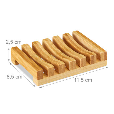 Relaxdays Soap Dish Bamboo