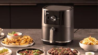 Фритюрниця електрична Braun MultiFry 3 HF 3030, 4.3 л, 1500 Вт, сенсорне управління, 8 програм, чорна