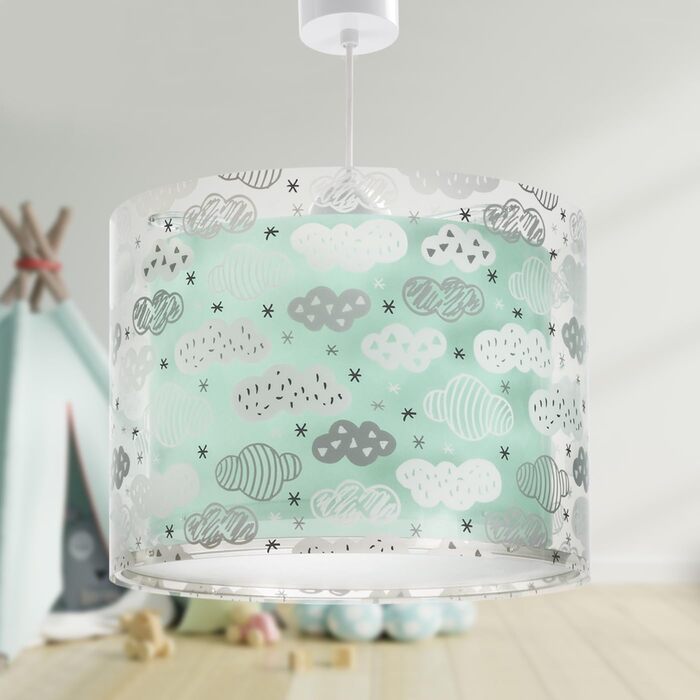 Dalber children's lamp pendant light hanging lamp Clouds green children's room lamp