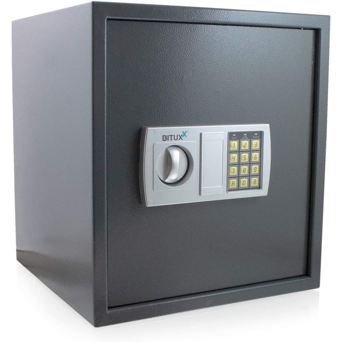 Електронний сейф для документів BITUXX: настінний, сталевий, для зберігання грошей та цінностей