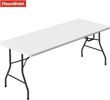 Складаний садовий стіл-буфет Floordirekt Akita 183x76 см з ручкою для перенесення - для тераси, балкона, кемпінгу