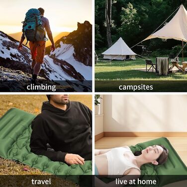 Саморозкладаючий килимок для кемпінгу TVWVT: легкий, з помпою, для подорожей та рюкзака