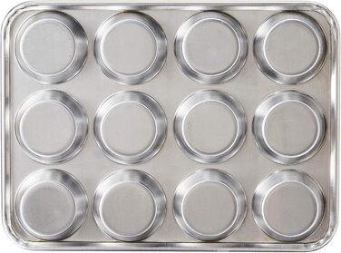 Форма для мафінів Nordic Ware Naturals, алюмінієва, антипригарна, 12 чаш, 7,9 см