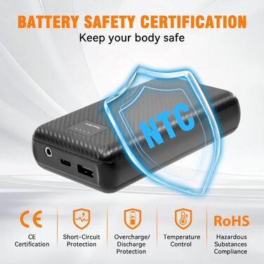 Обогреваемая жилетка з Powerbank (16000mAh), 3 режими нагріву, для чоловіків та жінок, Outdoor, скії, кемпінг