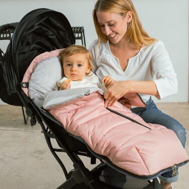 Універсальний зимовий конверт INTERBABY для візочка, зелений, теплий, антиалергенний, знімний, подвійна блискавка, легке прання