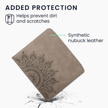 Чохол-книжка kwmobile для Pocketbook Era/Era Color: з екошкіри, з петлею для руки, сірий «Схід Сонця» 22