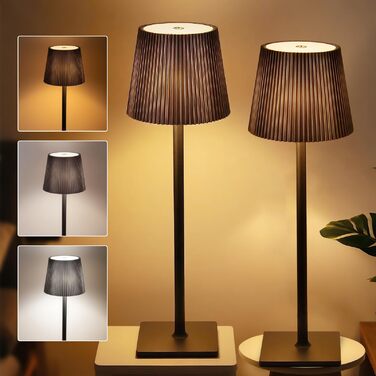 Акумуляторний LED світильник настільний Xiake 2 шт, димований, IP54, 3 режими світла для спальні, офісу, вулиці, чорний