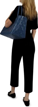 Normani woven/shopping basket - includes sewn-in inner pocket for keys, phone etc. - large shopper with 20 liter volume, color (Blue Shadow)