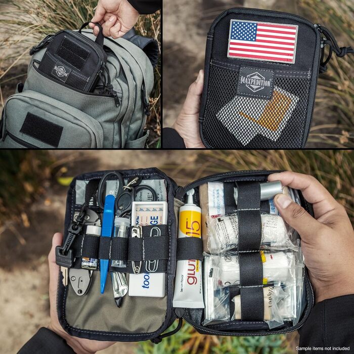 Органайзер Maxpedition Fatty Pocket, чорний, 20 см — кишенькова тактична сумка для спорядження