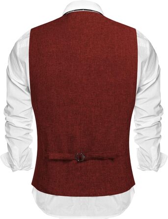 Жилет чоловічий COOFANDY Casual Business Slim Fit, бордовий (4XL)