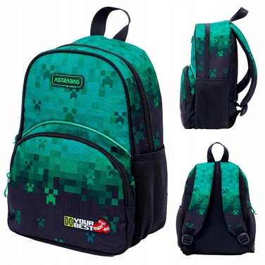 Дитячий похідний рюкзак AstraBag Do Your Best, зелені пікселі, 5 л
