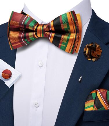 Комплект краватки та хустинки Barry.Wang Paisley оранжевого кольору для чоловіків на весілля та урочисті події