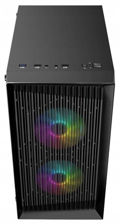 Ігровий комп'ютерний корпус Logic Atos ARGB mini, чорний, 3 вентилятори