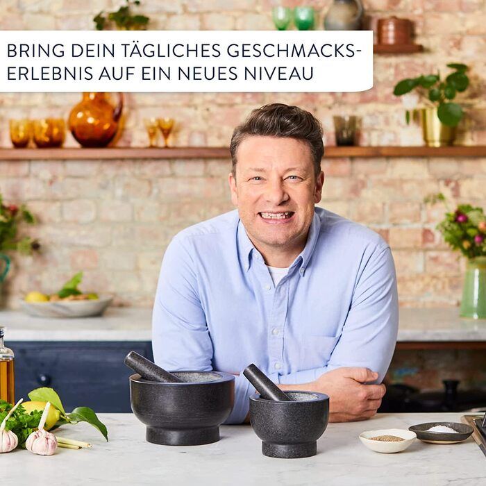 Ступка з матовою гранітною поверхнею Jamie Oliver by Tefal, 14.5 см, для подрібнення трав та спецій, K1823155