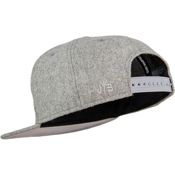 Кепка бейсболка Jumping Bird • Знімна кепка-снуд • Фетр, унісекс, сірий • Легко миється