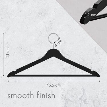 Плечики для одягу OGIVO з дерева, набір 10 шт. – обертовий гачок 360°, витончені вирізи на плечах, натуральне дерево (бук, береза, сосна, верба)