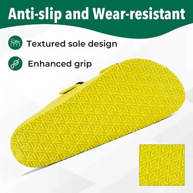 Шльопанці SAGUARO Unisex (жовті, 46 EU) - легкі, еластичні домашні тапочки/сандалі для чоловіків і жінок 36-48 EU