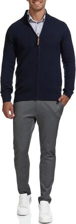 Чоловічий кардиган Indicode INLut з коміром-стійкою та блискавкою | Тонкий в'язаний кардиган для чоловіків XL, темно-синій