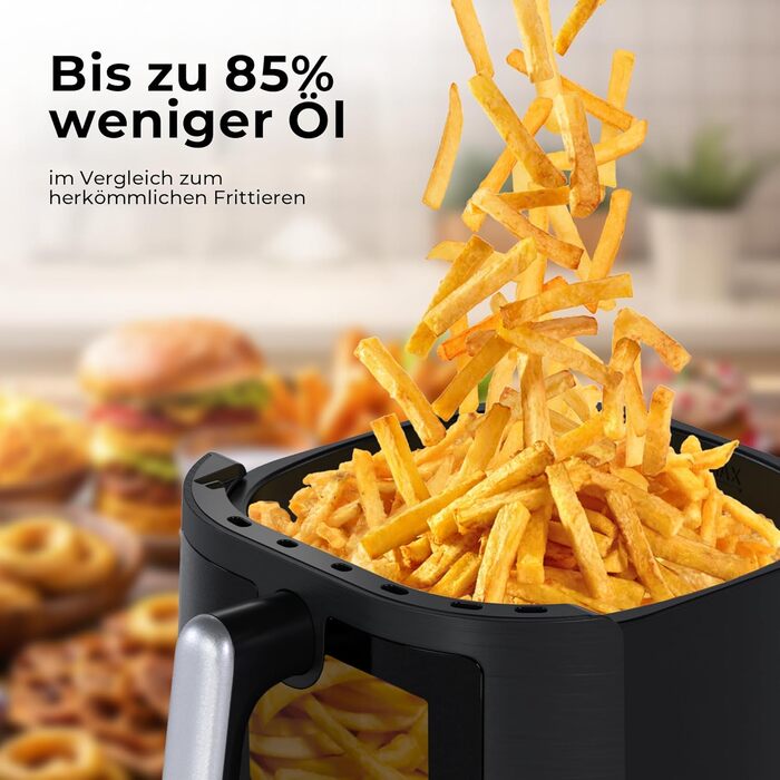 Balter Airfryer XL 5.5л Фритюрниця з оглядовим вікном HL-551T - 12 програм, рецепти