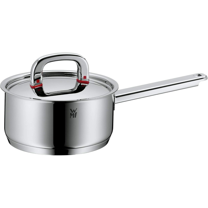 Каструля WMF Premium One з однією ручкою 16,5 см з кришкою, 1,5 л, з внутрішньою шкалою, з нержавіючої сталі Cromargan, з отвором для пари, для індукційних плит
