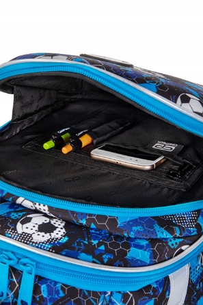 Багатокамерний шкільний рюкзак CoolPack, синій, багатоколірний, 25 л
