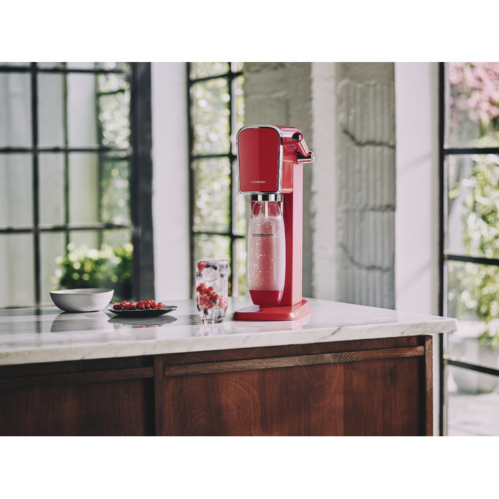 Сифонізатор для води SodaStream Art, червоний, 1 пляшка у комплекті