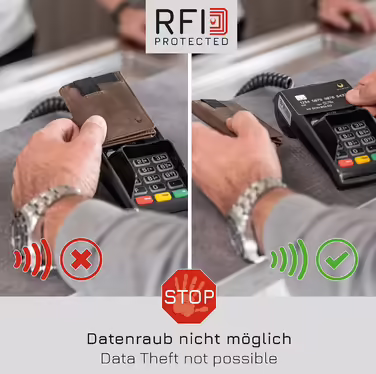 Чоловічий шкіряний гаманець DONBOLSO Slim з монетницею, RFID-захист, мінімалістичний кардхолдер, подарункова коробка