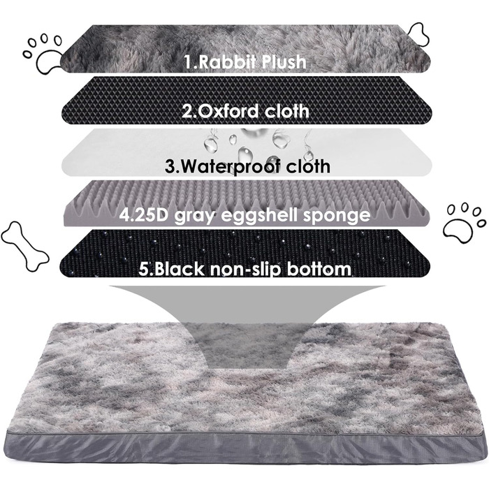 Ортопедичний лежак для собак, малий та середній розмір, трансформується (холодне/тепле), знімний та пральний, водовідштовхувальний, 75x50x7 см, M 75x50x7 (кольорове поєднання)