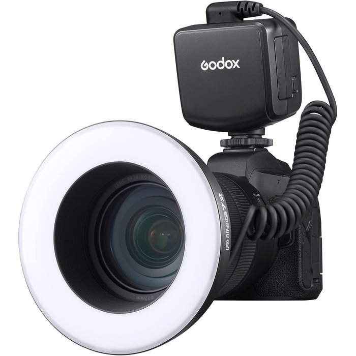 GODOX RING72: LED кільцеве світло для макрозйомки та портретів, 5600K, гнучке, 360°