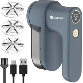 Електричний видалення ворсу та котушок для одягу Glacier – портативний прилад з 3 швидкостями та LED-дисплеєм, USB-зарядка, подвійний захист