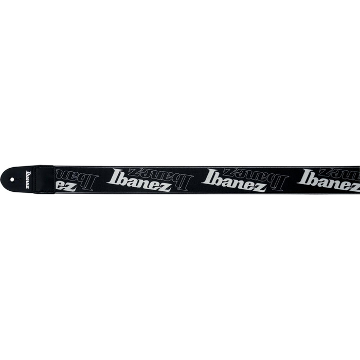 Гітарний ремінь Ibanez Design 'Ibanez Logo' GSD50-P6, чорний, одинарний