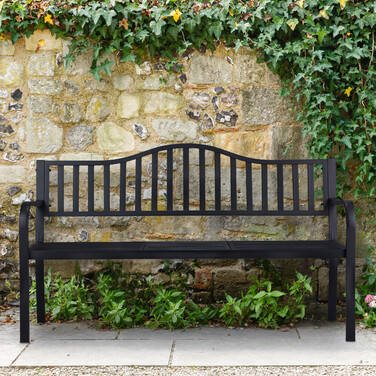 Relaxdays Garden Bench with Folding Table
