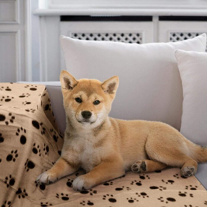 М'яка флісова підстилка для собак та котів Nobleza, 75 x 75 см, бежева