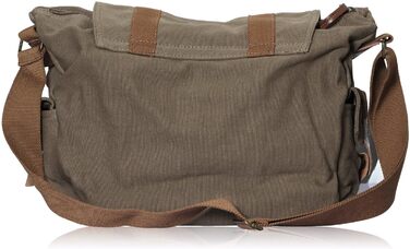 Сумка для фотоапарата DSLR з м'якою вставкою, Canvas Messenger Bag у вінтажному стилі, 34x13x27 см, Оливково-зелена
