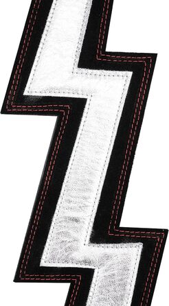 Гітарний ремінь D'Addario Planet Lock, чорний сатиновий, Lightning Bolt (для акустичної та електрогітари)