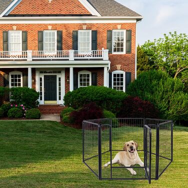 Клітка-забіг для собак HENGMEI: 80 см, складана, для собак, котів, кроликів, для дому та вулиці, 6 частин