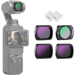 Набір фільтрів NEEWER CPL ND для DJI Osmo Pocket 3: CPL, ND16, ND64, ND256, з магнітним кріпленням та 2 серветками для чищення