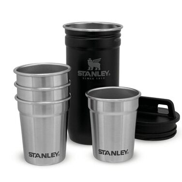 Набір келихів для шотів STANLEY Adventure Nesting 59 мл, нержавіюча сталь, чорний матовий - компактні, без BPA, для подорожей