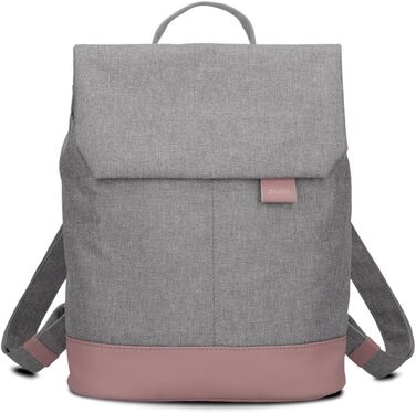 Two Ladies' Backpack Olli OR13 Daypack 7 Liter, robust, durable, water-resistant, padded back panel, main compartment with zipper, hidden pocket, mobile phone pocket, slip pockets, padded laptop compartment (Powder)